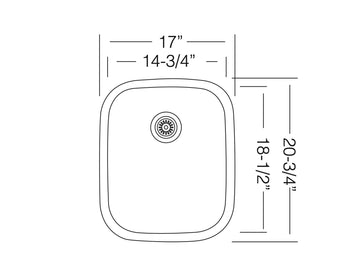 17 inch Stainless Steel Dualmount Single Bowl Kitchen Sink - Dual 17 - Sink Depot